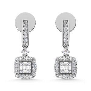 14K Rose Gold Diamond  1/2 Ct.Tw. Fashion Earrings