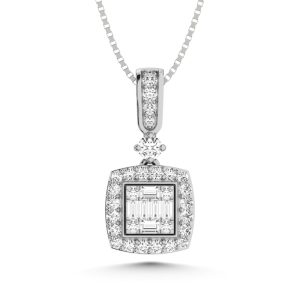 14K White Gold Diamond  1/3 Ct.Tw. Fashion Pendant