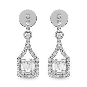 14K White Gold Diamond 1/2 Ct.Tw. Fashion Earrings