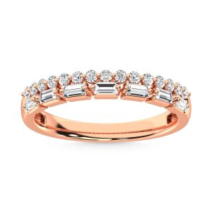 14K Rose Gold Diamond  1/3 Ct.Tw. Stack Band