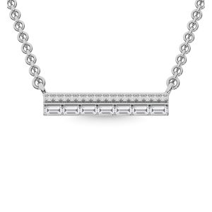 14K White Gold Diamond 1/5 Ct.Tw. Fashion Necklace