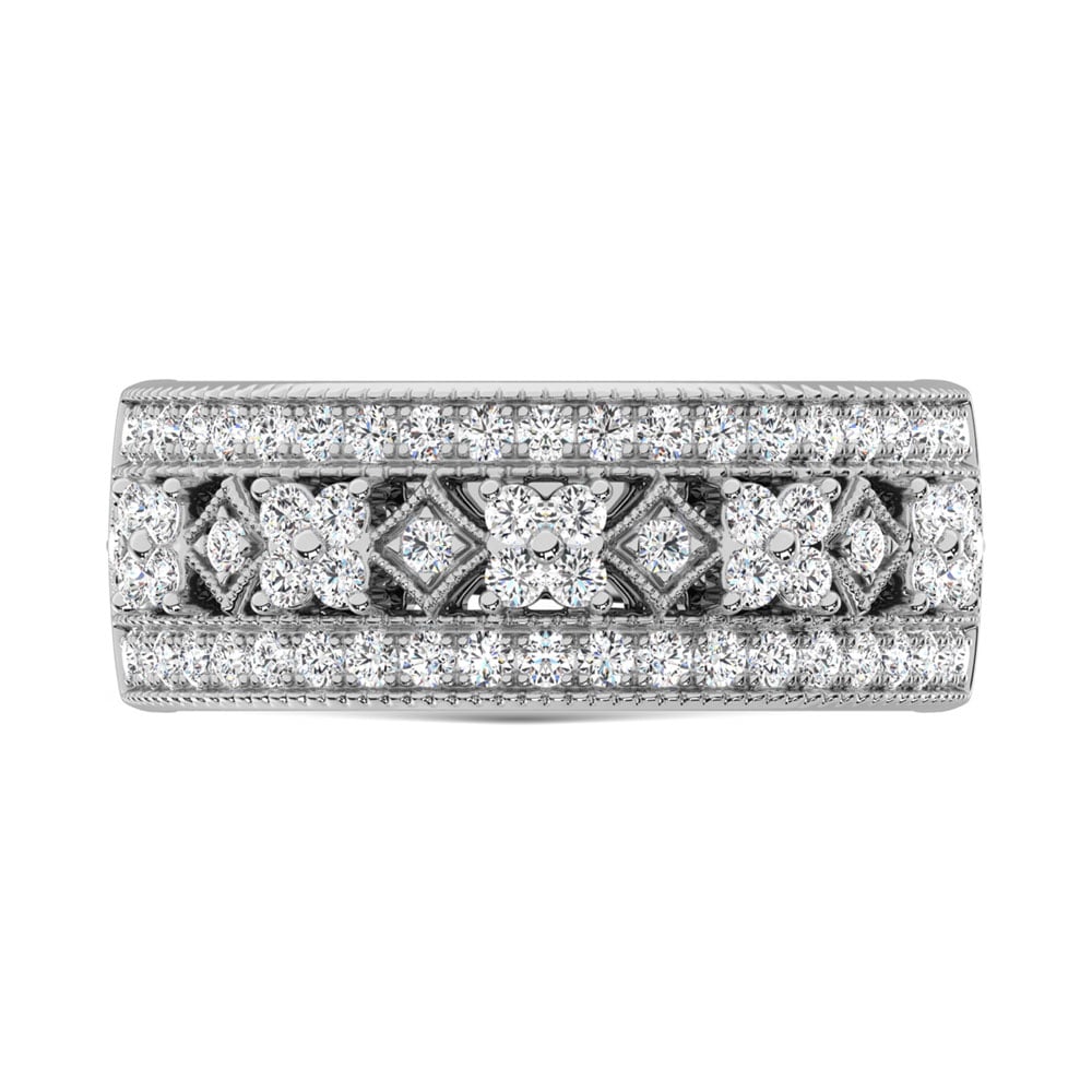 14K White Gold Diamond 3/4 Ct.Tw. Fashion Band
