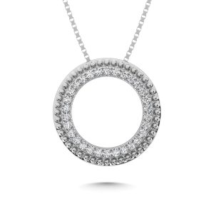 10K White Gold Diamond 1/5 Ct.Tw. Fashion Pendant