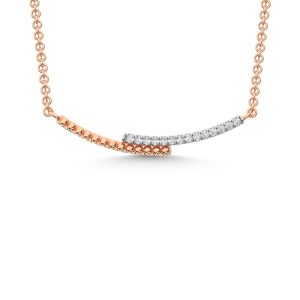 10K Rose Gold  1/10 Ct.Tw. Diamond Fashion Necklace