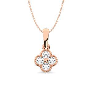 10K Rose Gold Diamond 1/5 Ct.Tw. Fashion Pendant