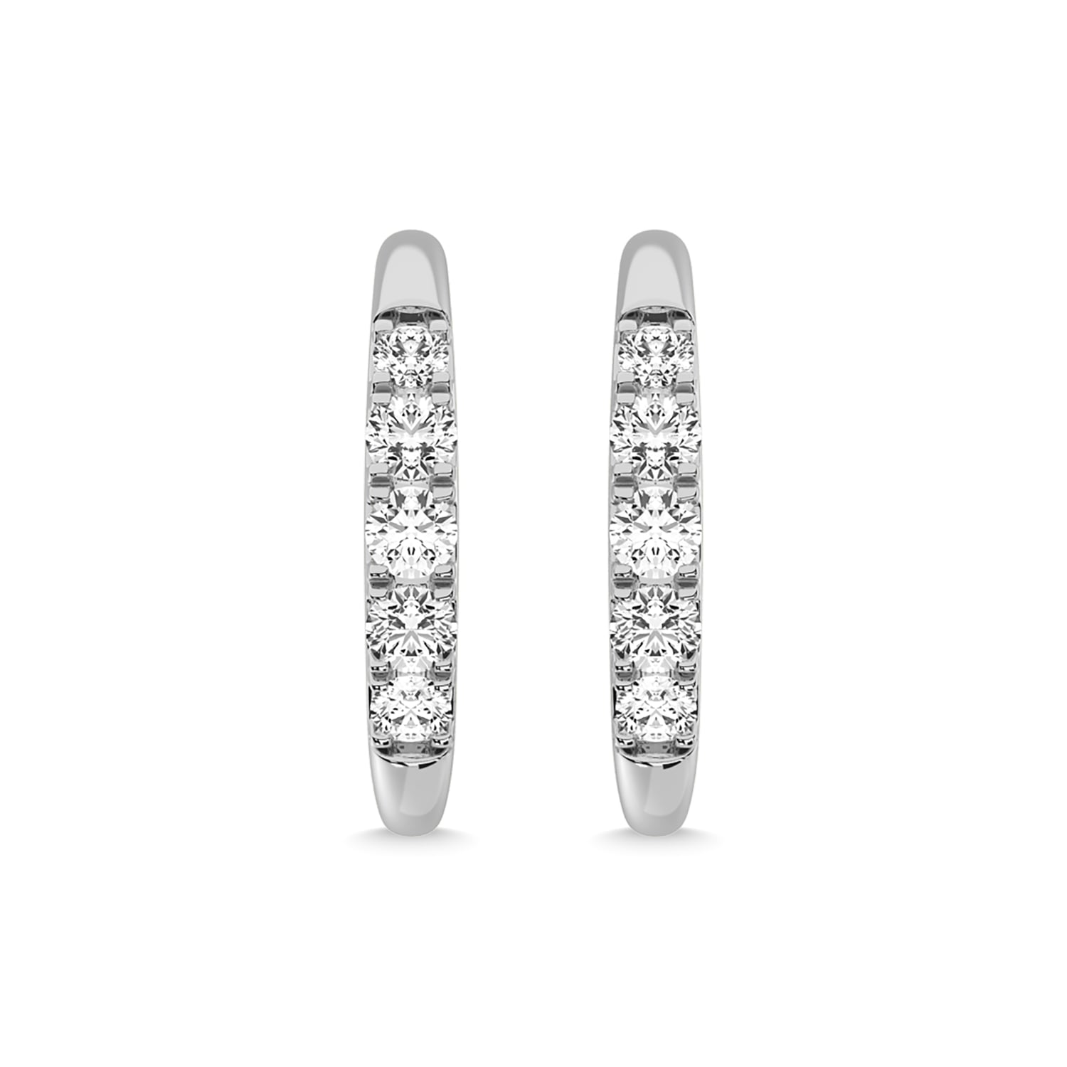 14K White Gold Diamond 1/6 Ct.Tw. Fashion Earrings