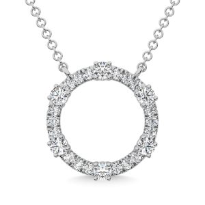 14K White Gold Diamond 1/2 Ct.Tw. Fashion Necklace