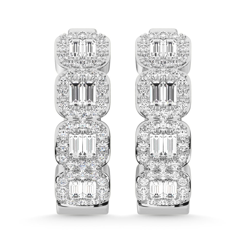 14K White Gold Diamond 1/2 Ct.Tw. Fashion Earrings