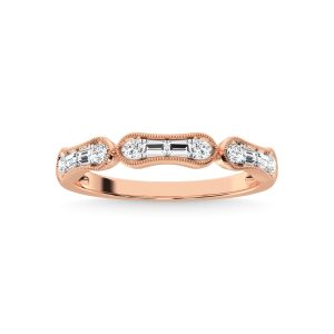 14K Rose Gold Diamond 1/4 Ct.Tw. Anniversary Ring