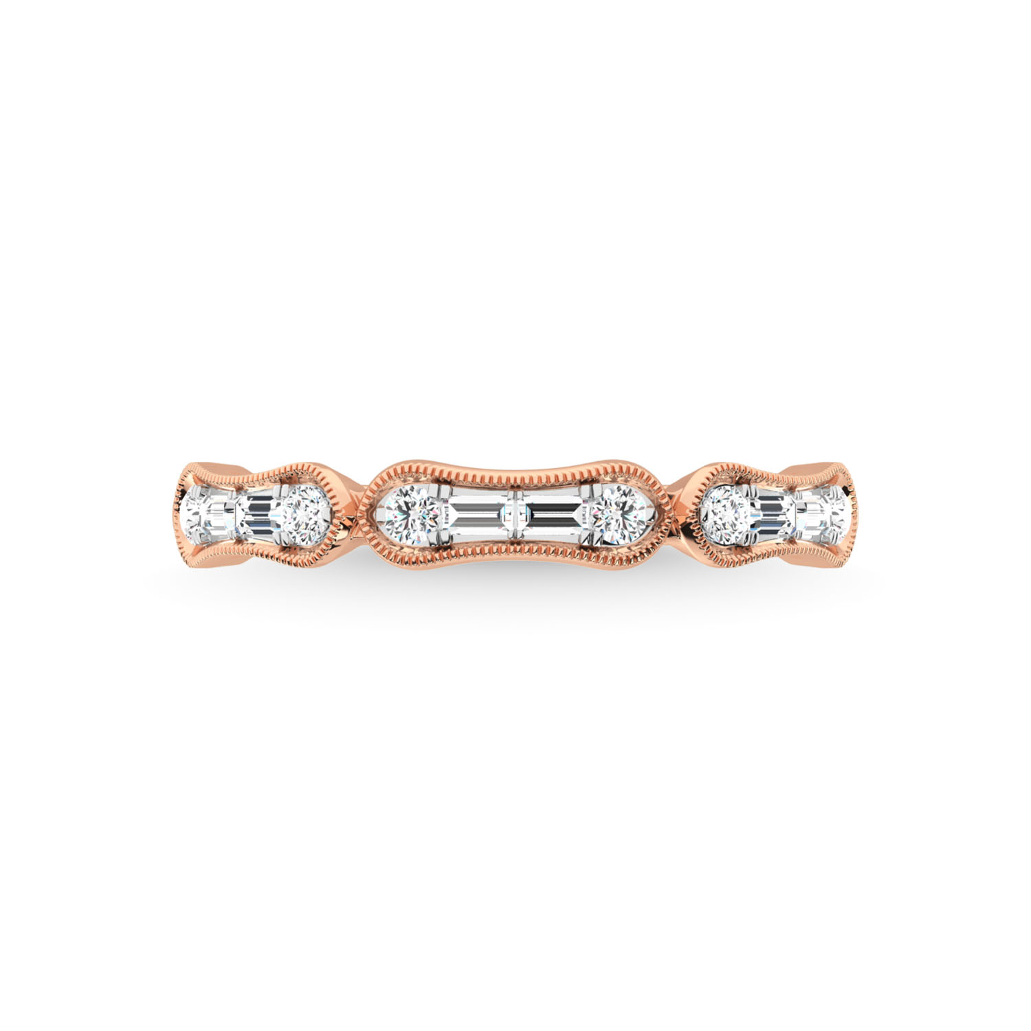 14K Rose Gold Diamond 1/4 Ct.Tw. Anniversary Ring