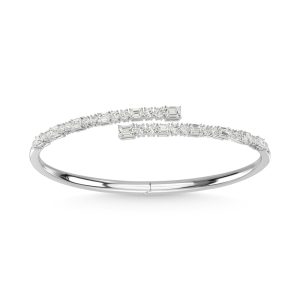 14K White Gold Diamond 2 7/8 Ct.Tw. Fashion Bangle