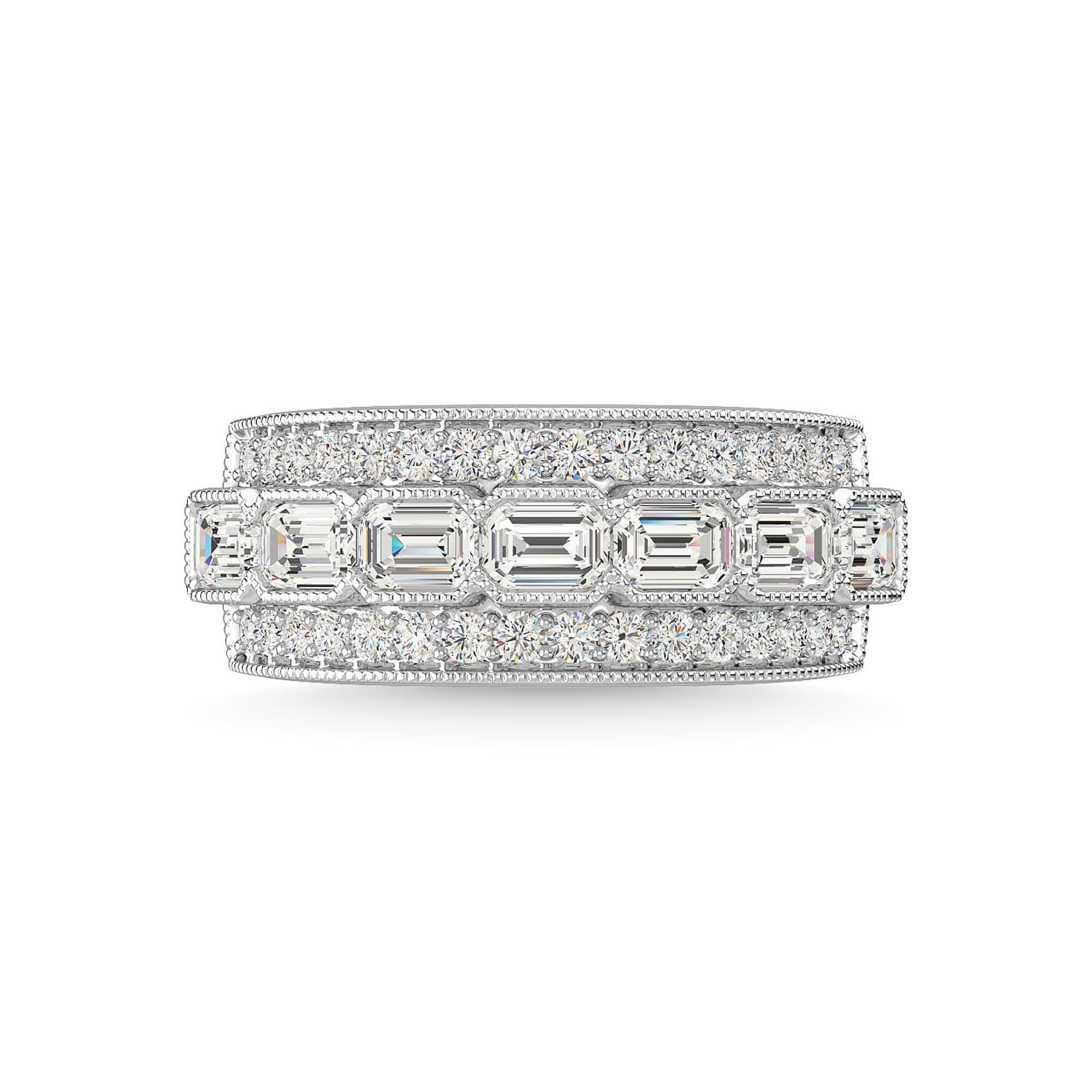 14K White Gold Diamond 1 5/8 Ct.Tw Fashion Ring