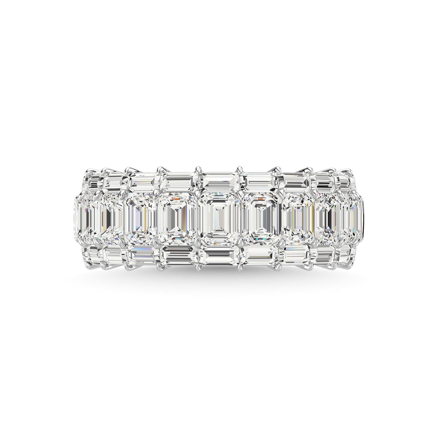 14K White Gold Diamond 3 1/2 Ct.Tw Ladies Bands