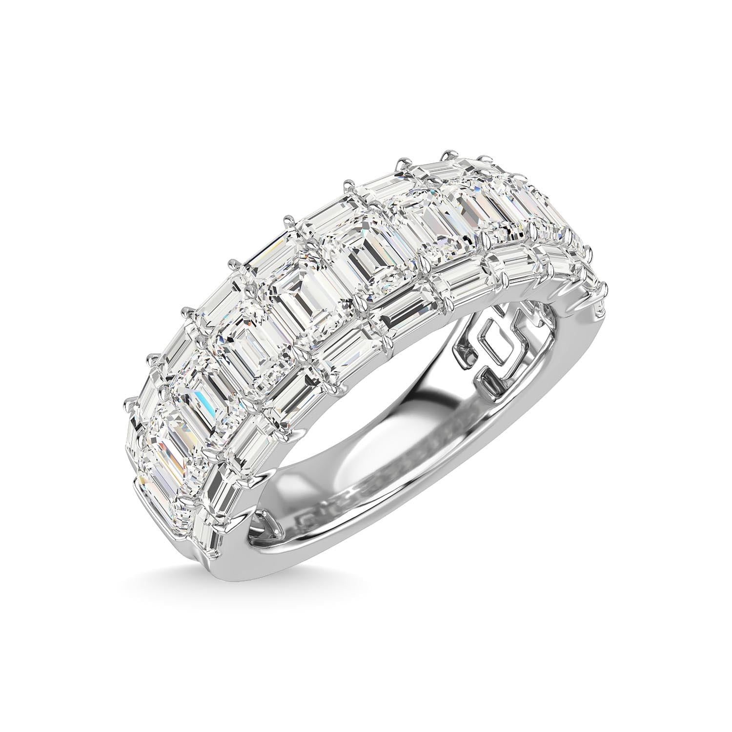 14K White Gold Diamond 3 1/2 Ct.Tw Ladies Bands