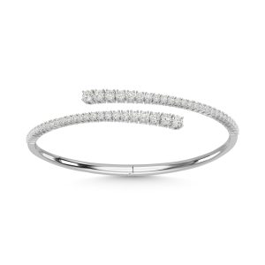14K White Gold Diamond 2 5/8 Ct.Tw. Fashion Bangle