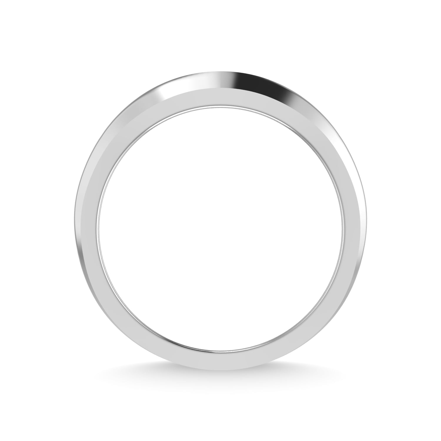 14K White Gold Diamond 5/8 Ct.Tw. Mens Wedding Band