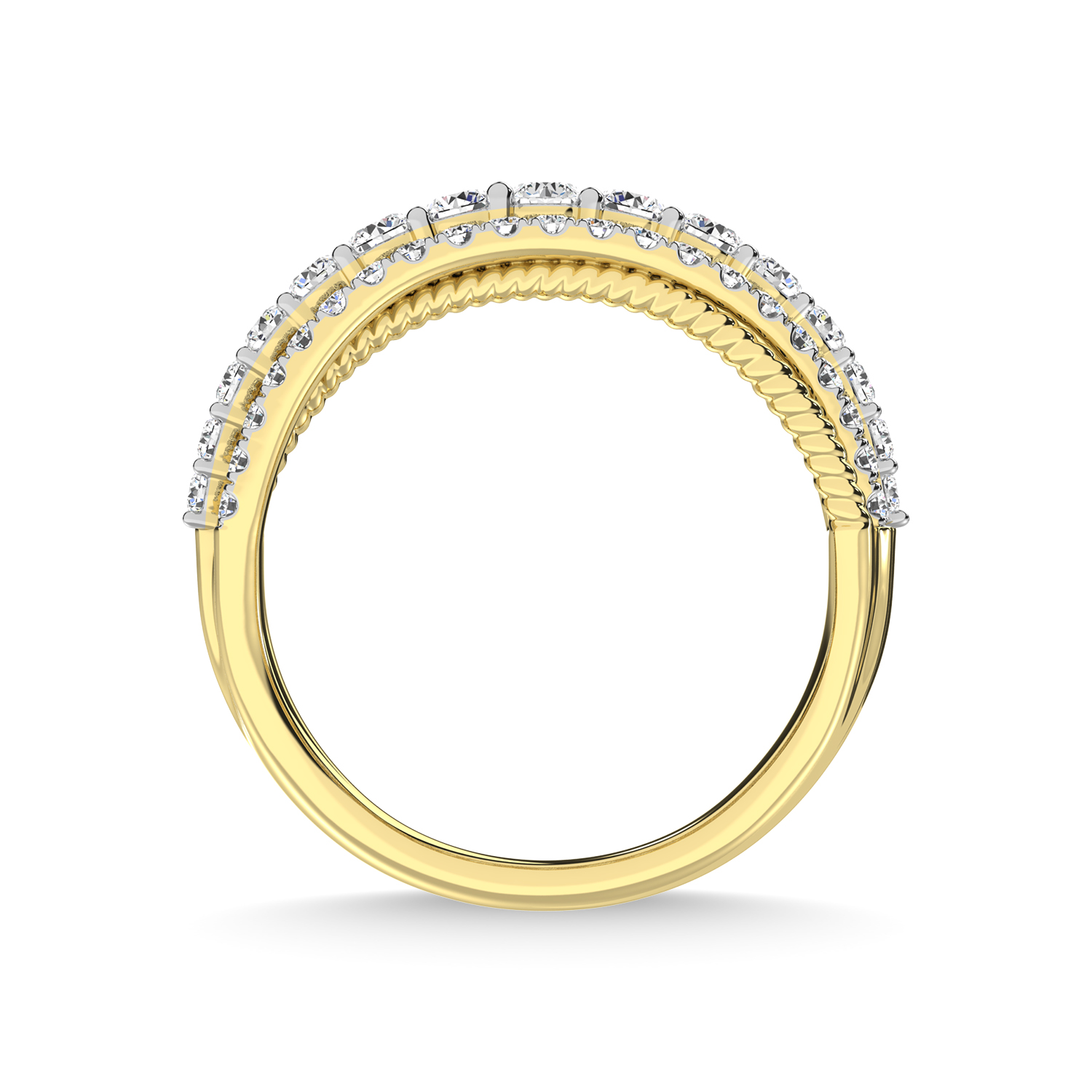 14K Two Tone Diamond 1 Ct.Tw. Fashion Ring