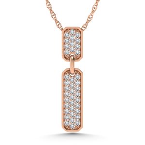 14K Rose Gold  1/5 Ct.Tw. Diamond Fashion Pendant
