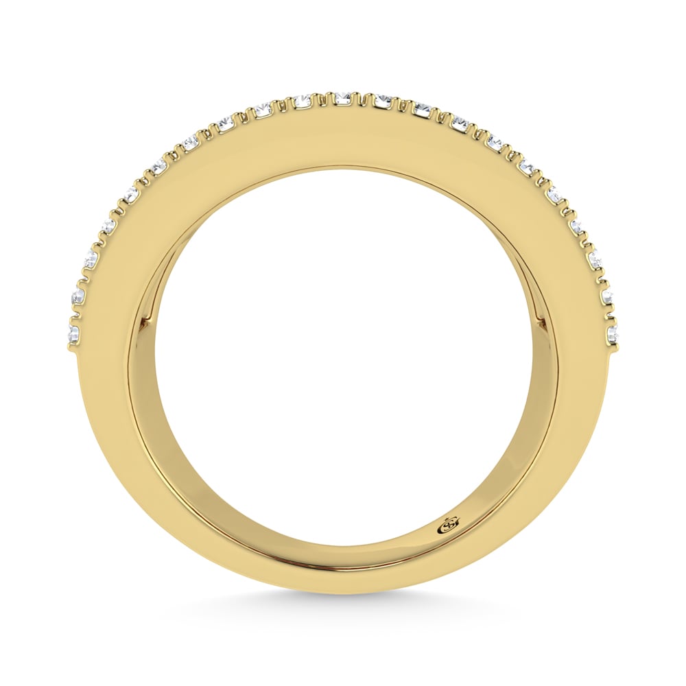 14K Yellow Gold Diamond 2 1/3 Ct. Tw. Straight Baguette Ruby Band