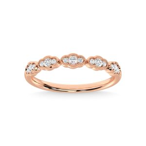 14K Rose Gold Diamond 1/5 Ct.Tw. Stackable Band