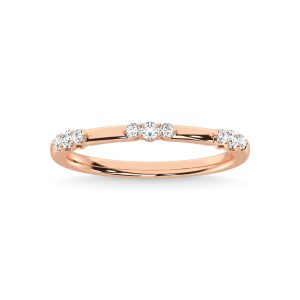 10K Rose Gold Diamond 1/6 Ct.Tw. Stackable Band