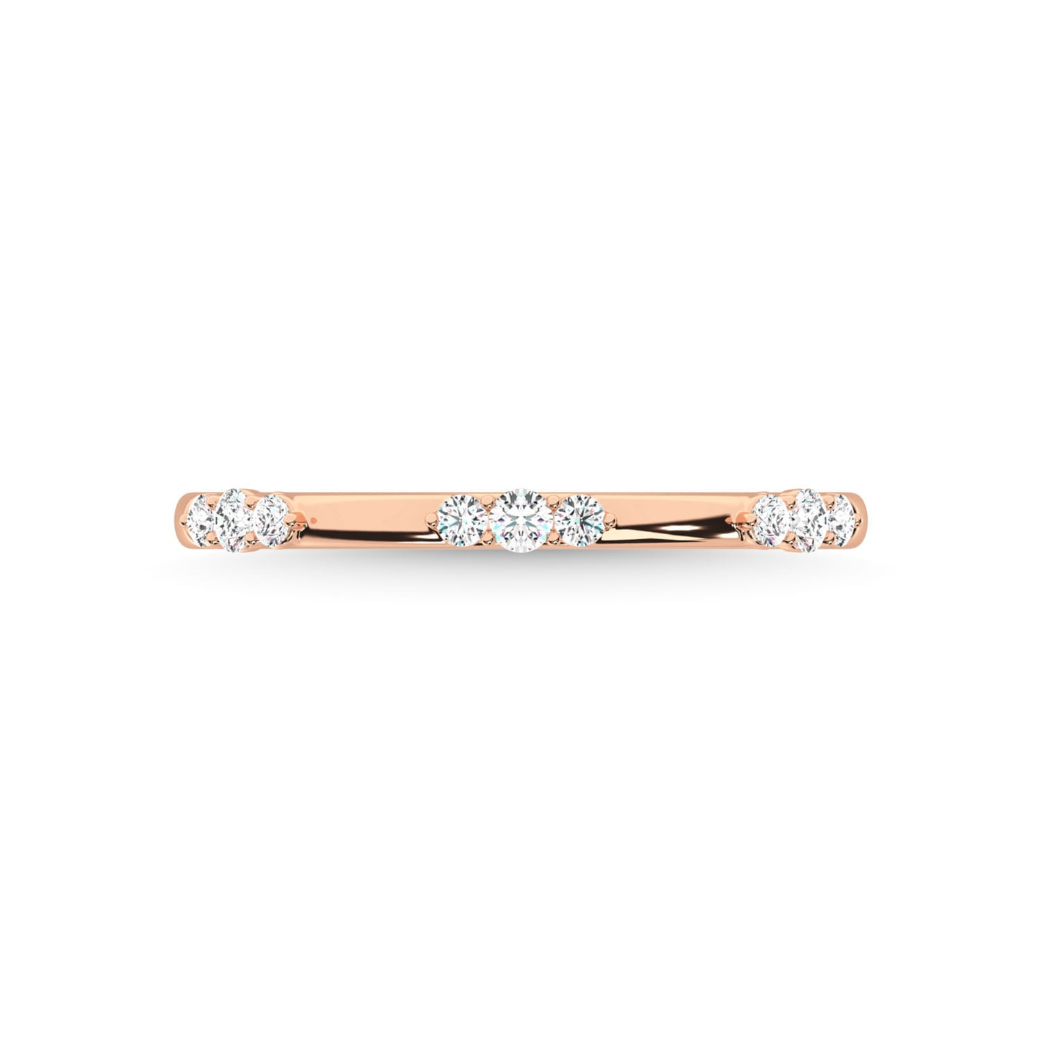 10K Rose Gold Diamond 1/6 Ct.Tw. Stackable Band