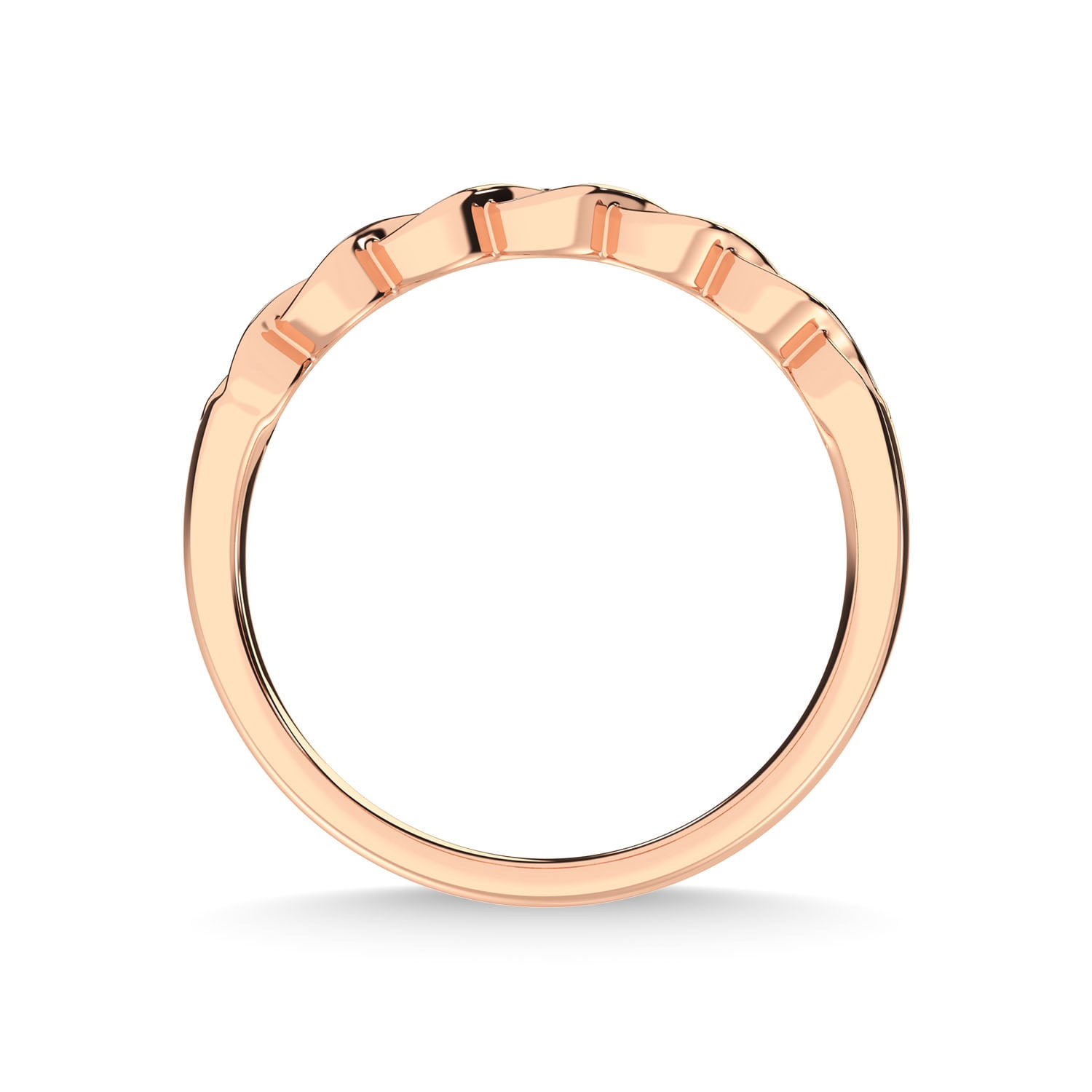 14K Rose Gold Diamond 1/20 Ct.Tw. Stackable Band