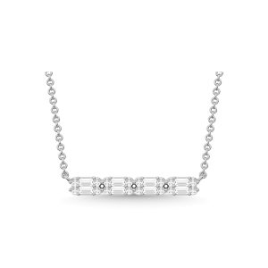 14K White Gold Diamond 1/4 Ct.Tw. Fashion Necklace