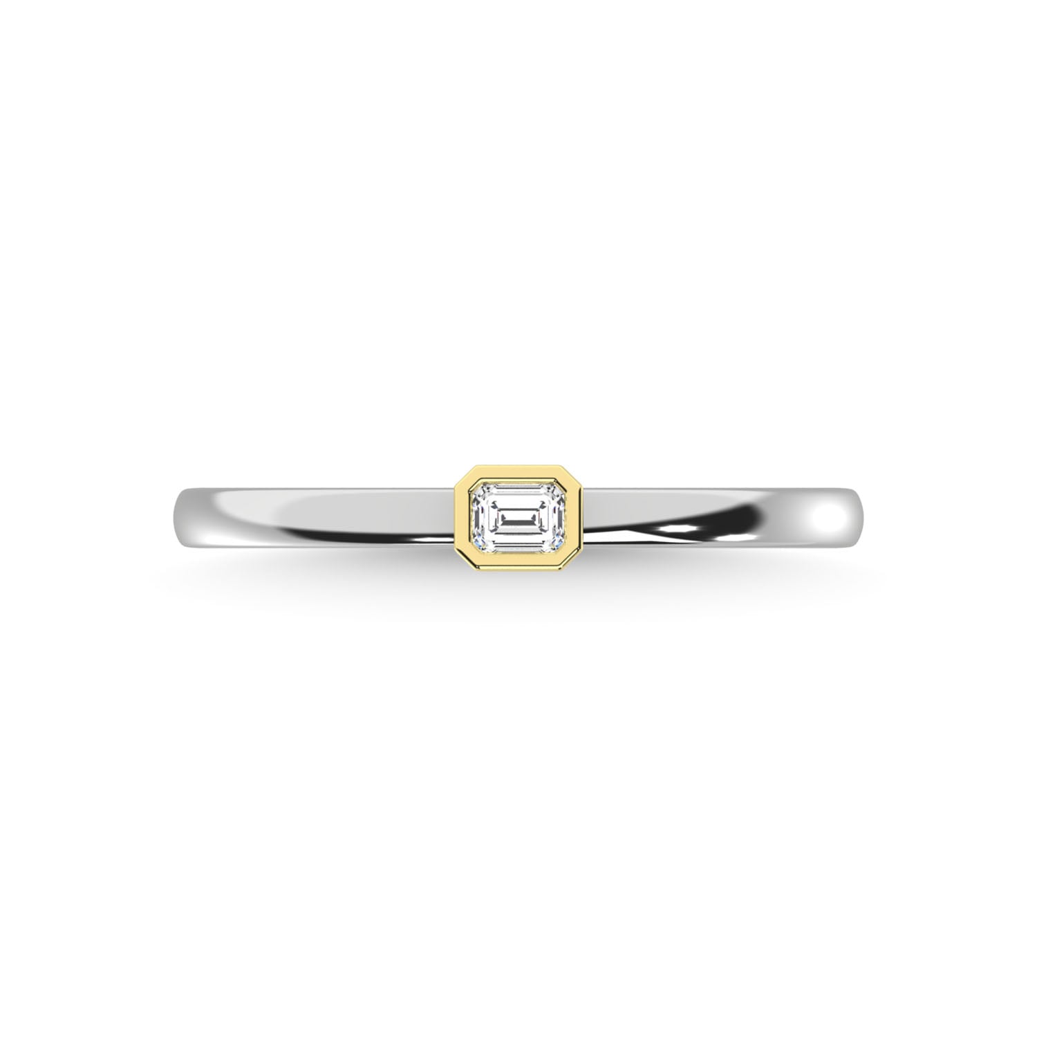 14K Two Tone Diamond 1/10 Ct.Tw. Anniversary Ring