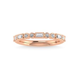 14K Rose Gold Diamond 1/4 Ct.Tw. Stackable Band