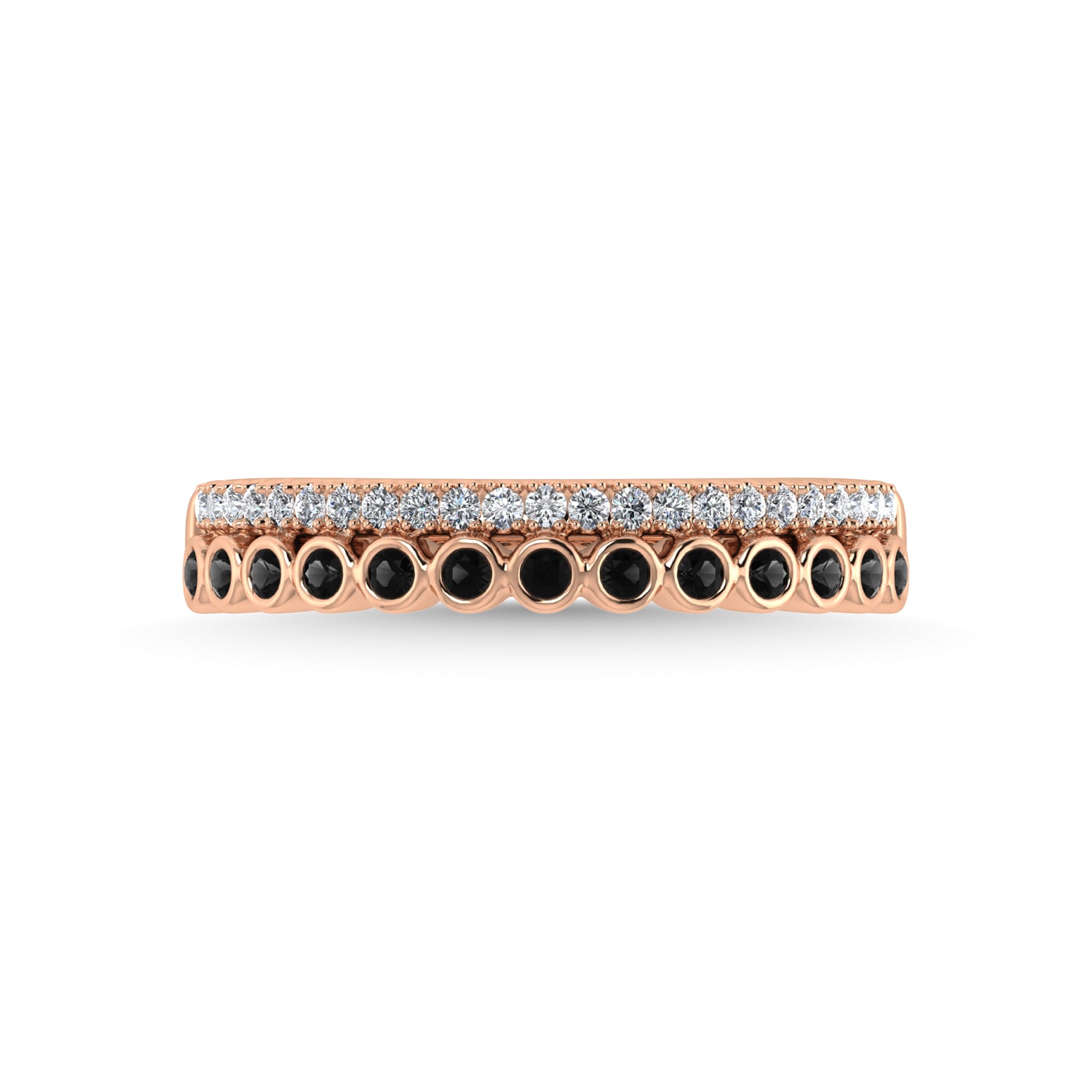 14K Rose Gold Diamond 1/3 Ct.Tw. Stackable Band