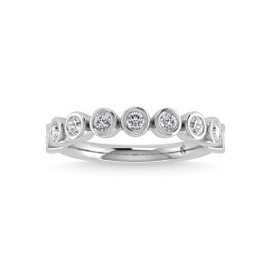 14K White Gold Diamond 1/2 Ct.Tw. Stackable Band