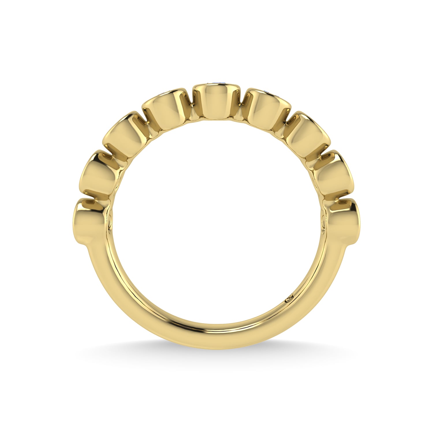 14K Yellow Gold Emerald 3/8 Ct.Tw. Stackable Band