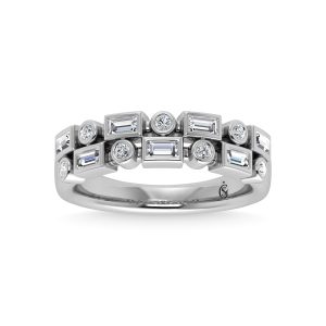 14K White Gold Diamond 3/8 Ct.Tw. Stackable Band