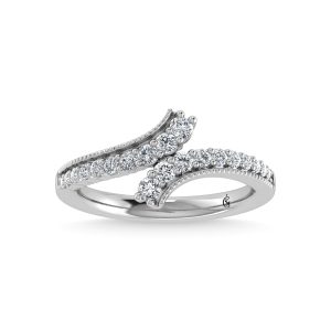 14K White Gold Diamond  3/8 Ct.Tw. Fashion Ring