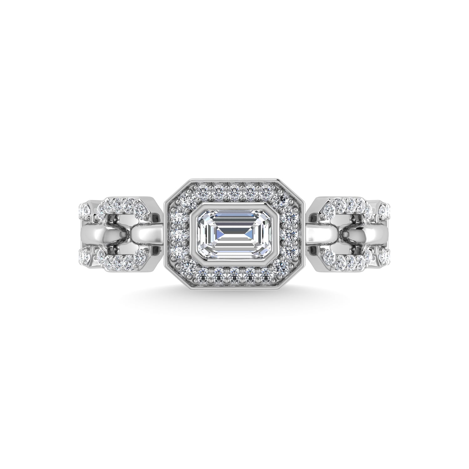 14K White Gold Diamond 1/2 Ct.Tw. Fashion Ring