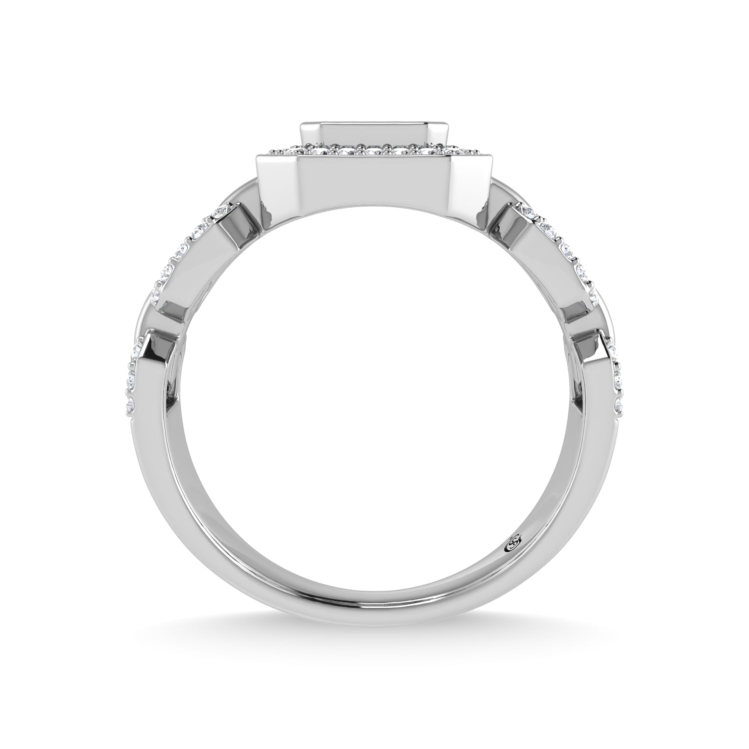14K White Gold Diamond 1/2 Ct.Tw. Fashion Ring