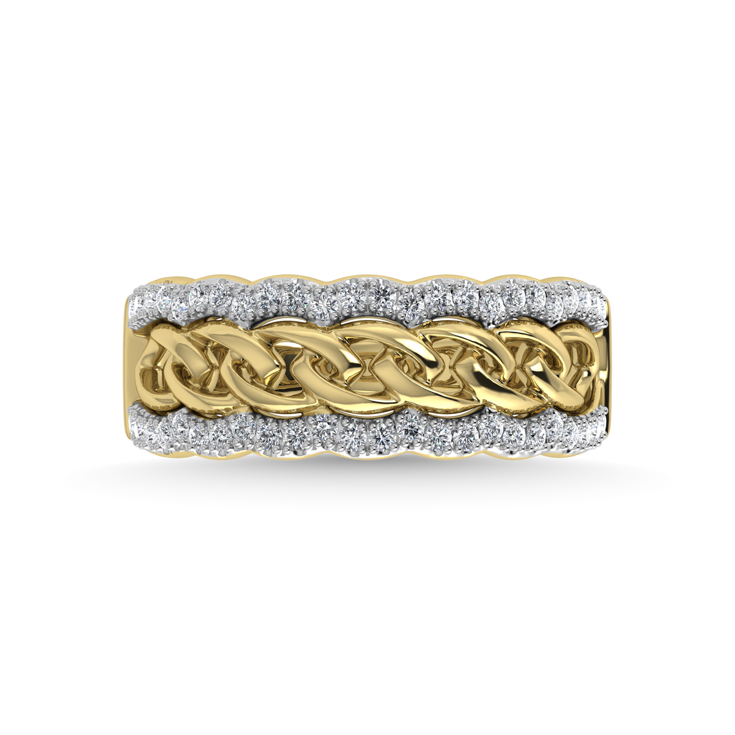 14K Yellow Gold Diamond 1/4 Ct.Tw. Fashion Ring