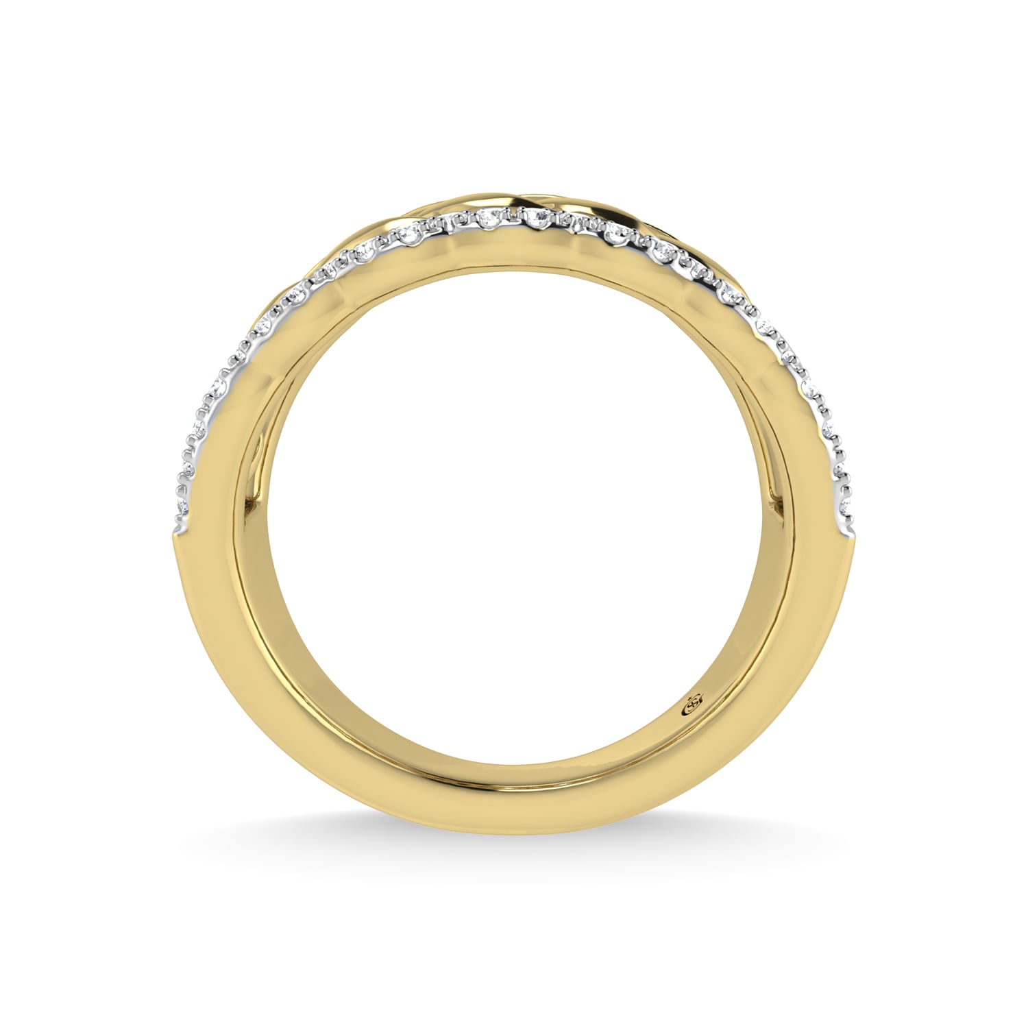 14K Yellow Gold Diamond 1/4 Ct.Tw. Fashion Ring