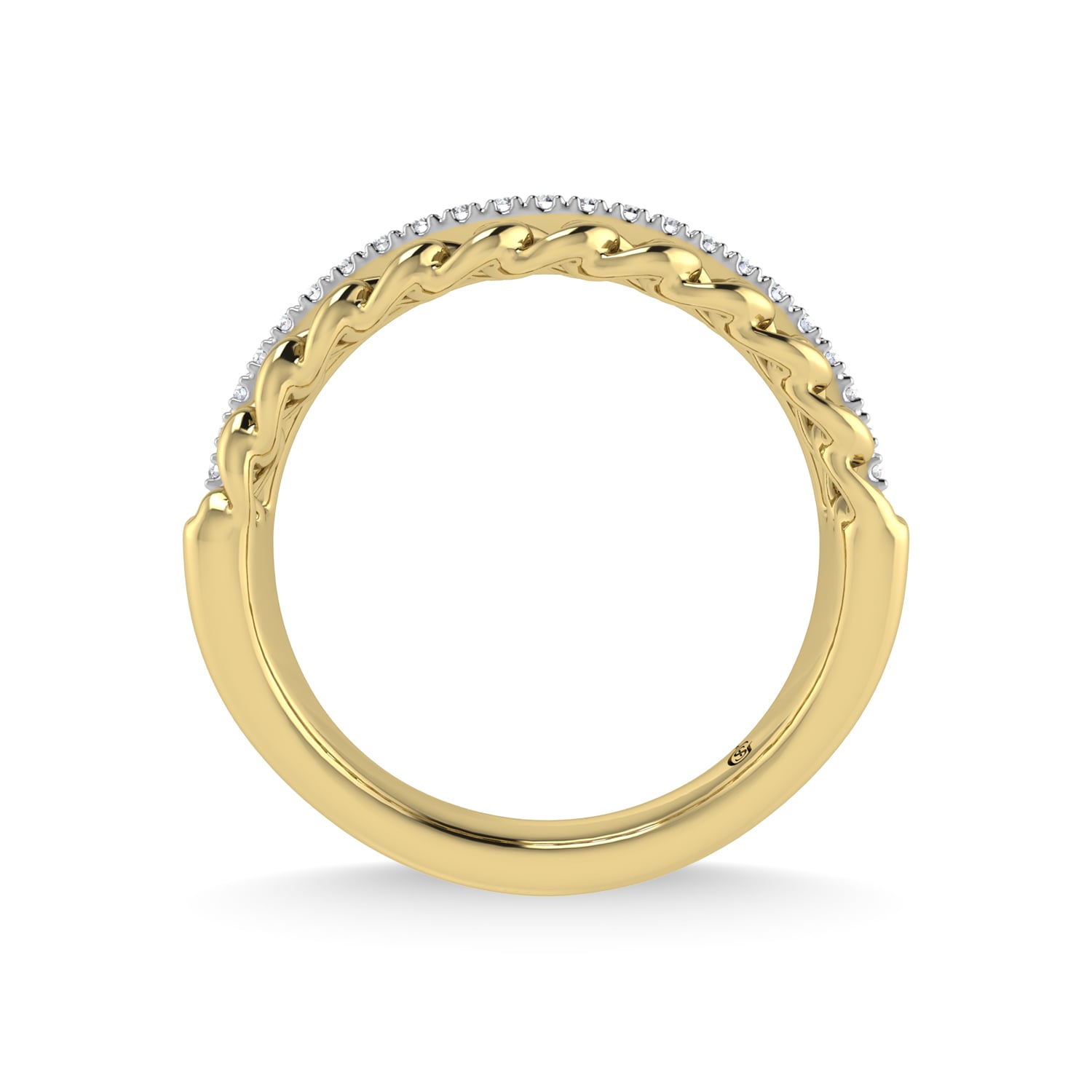 14K Yellow Gold Diamond 1/8 Ct.Tw. Fashion Ring