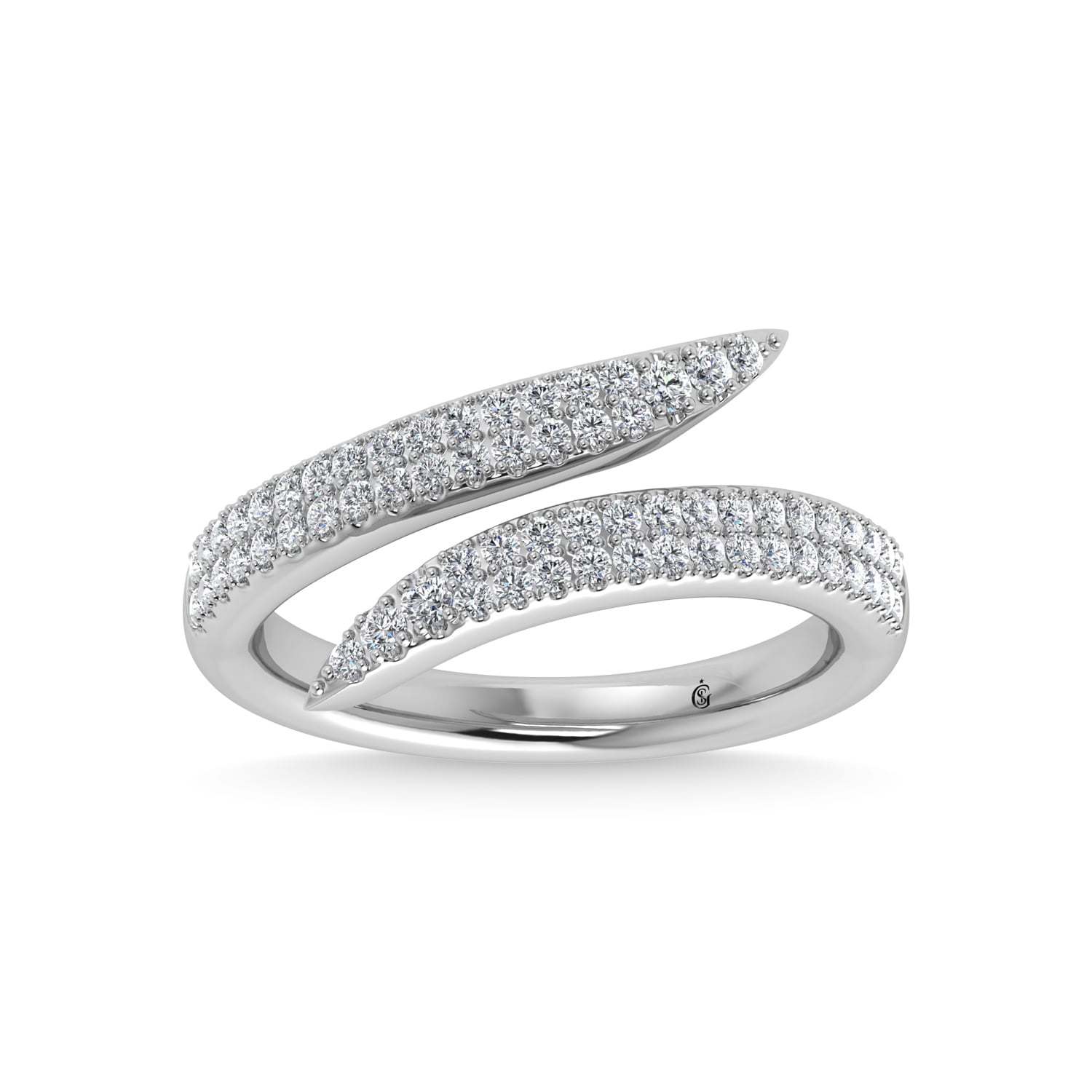 14K White Gold Diamond 1/3 Ct.Tw. Fashion Ring
