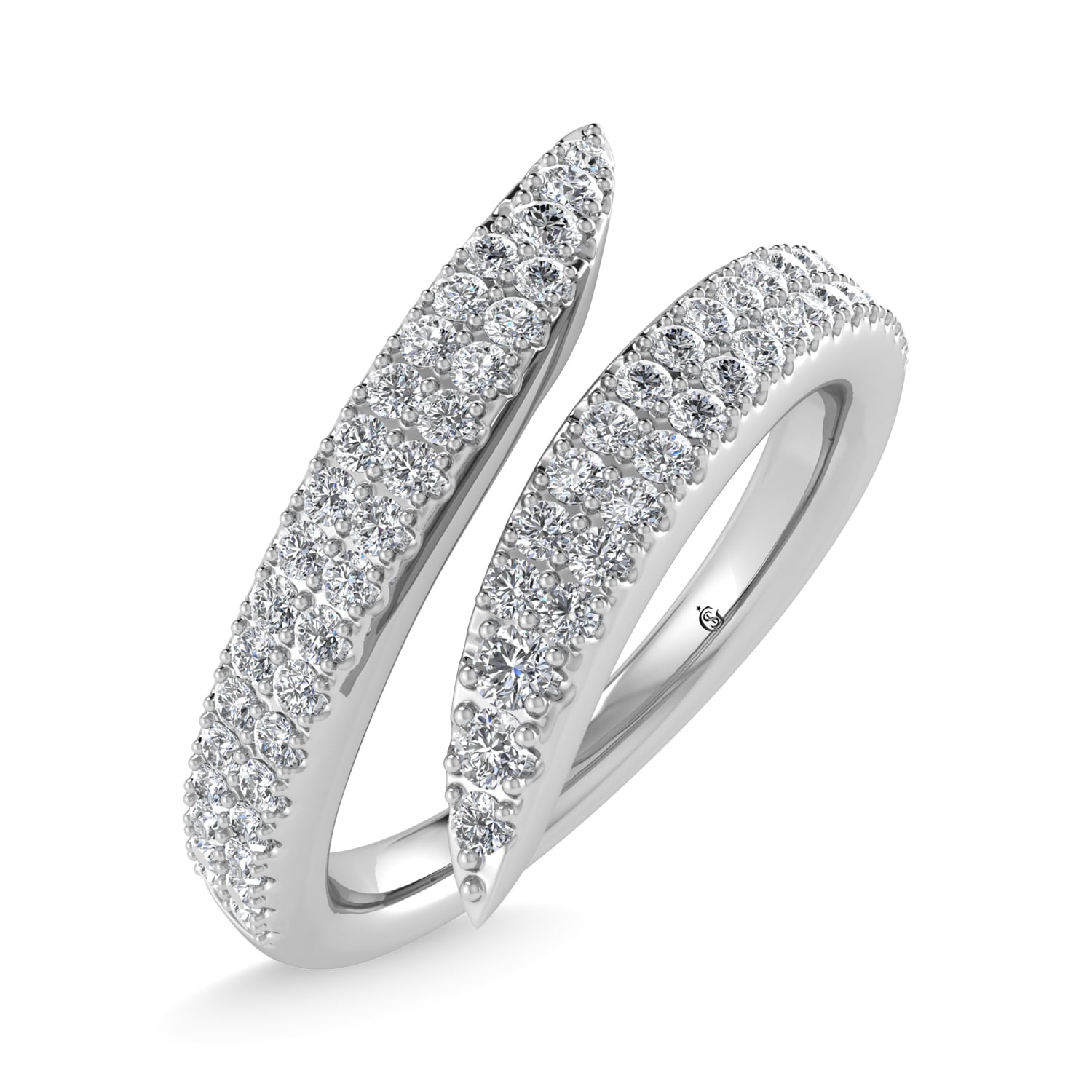 14K White Gold Diamond 1/3 Ct.Tw. Fashion Ring