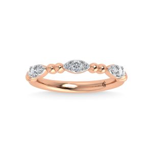 10K Rose Gold Diamond 1/5 Ct.Tw. Stackable Band