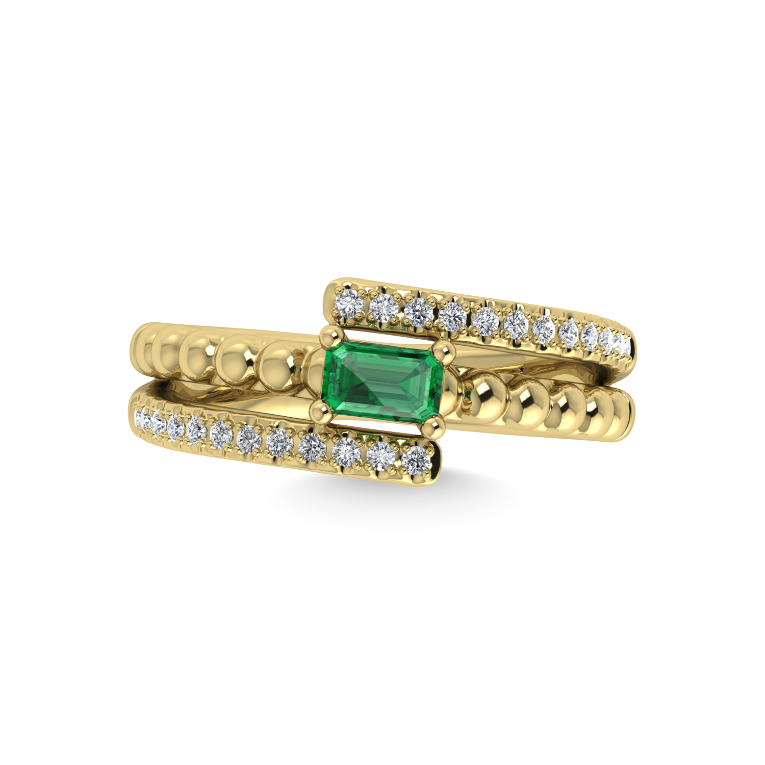 14K Yellow Gold Diamond 5/8 Ct.Tw. Fashion Ring