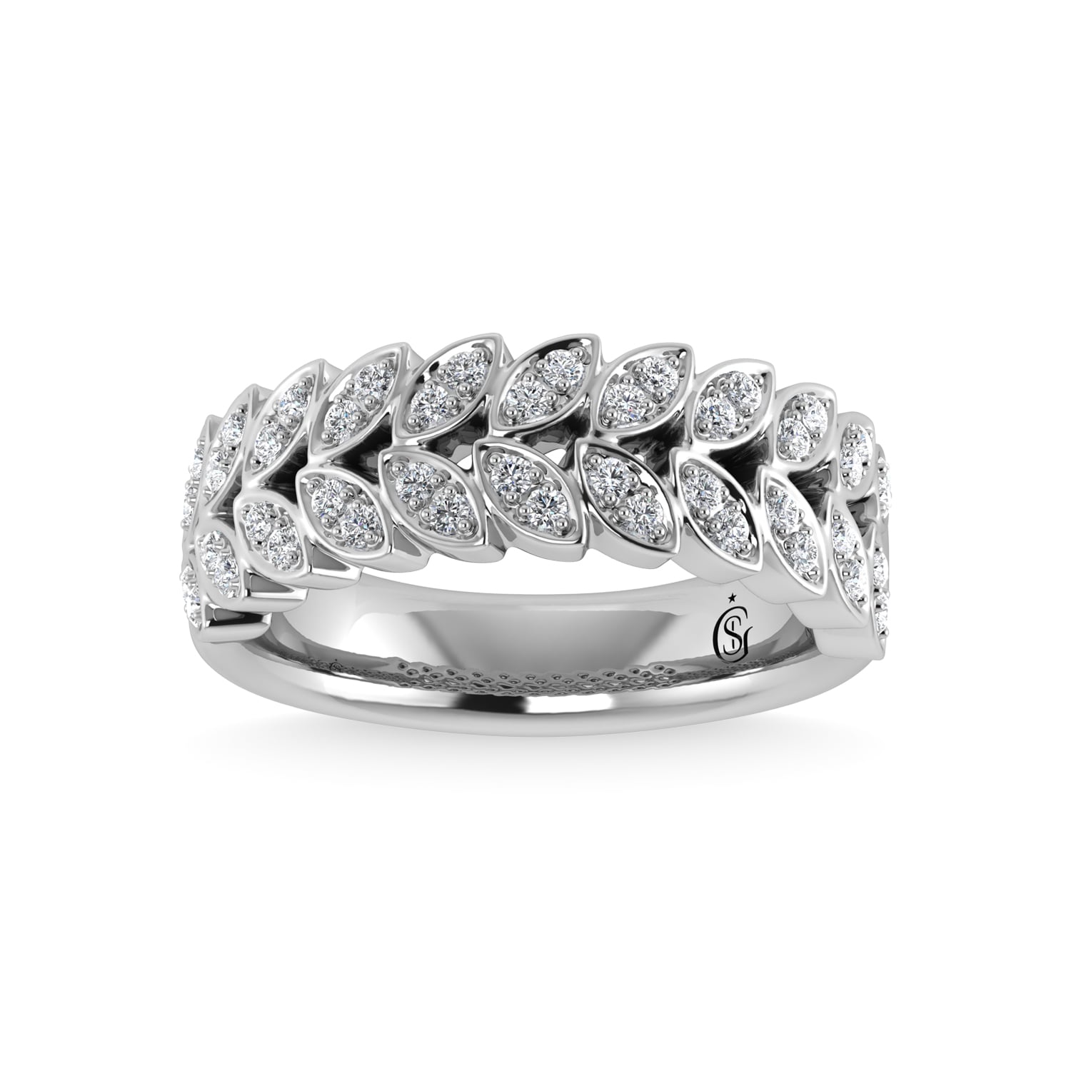 14K White Gold Diamond 3/8 Ct.Tw. Fashion Ring