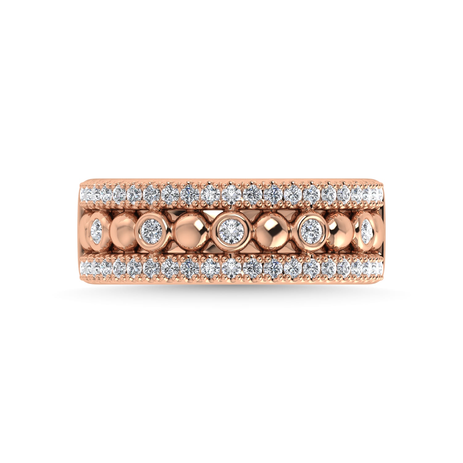 14K Two Tone Diamond 1/2 Ct.Tw. Fashion Band