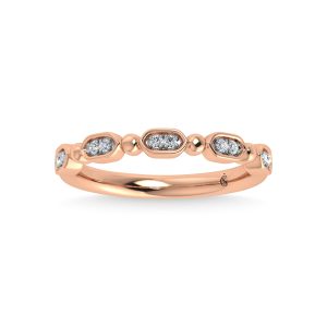 10K Rose Gold Diamond 1/20 Ct.Tw. Stackable Band
