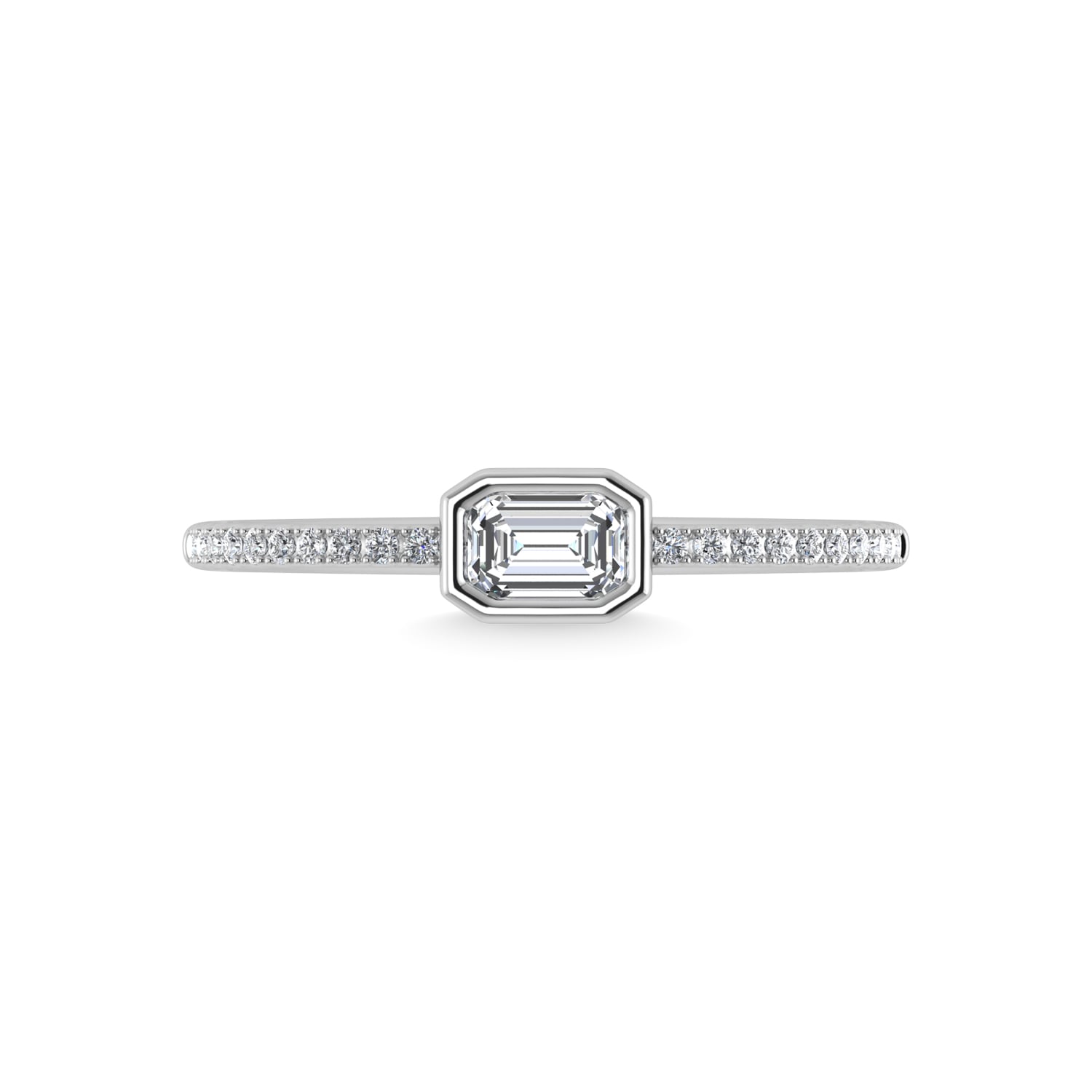 14K White Gold Diamond 3/8 Ct.Tw. Fashion Ring