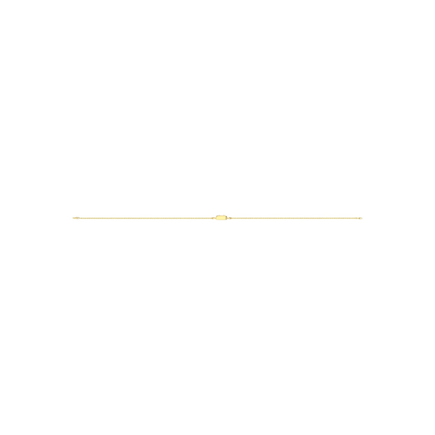 14K Yellow Gold Diamond 1/6 Ct.Tw. Cuban Bracelet
