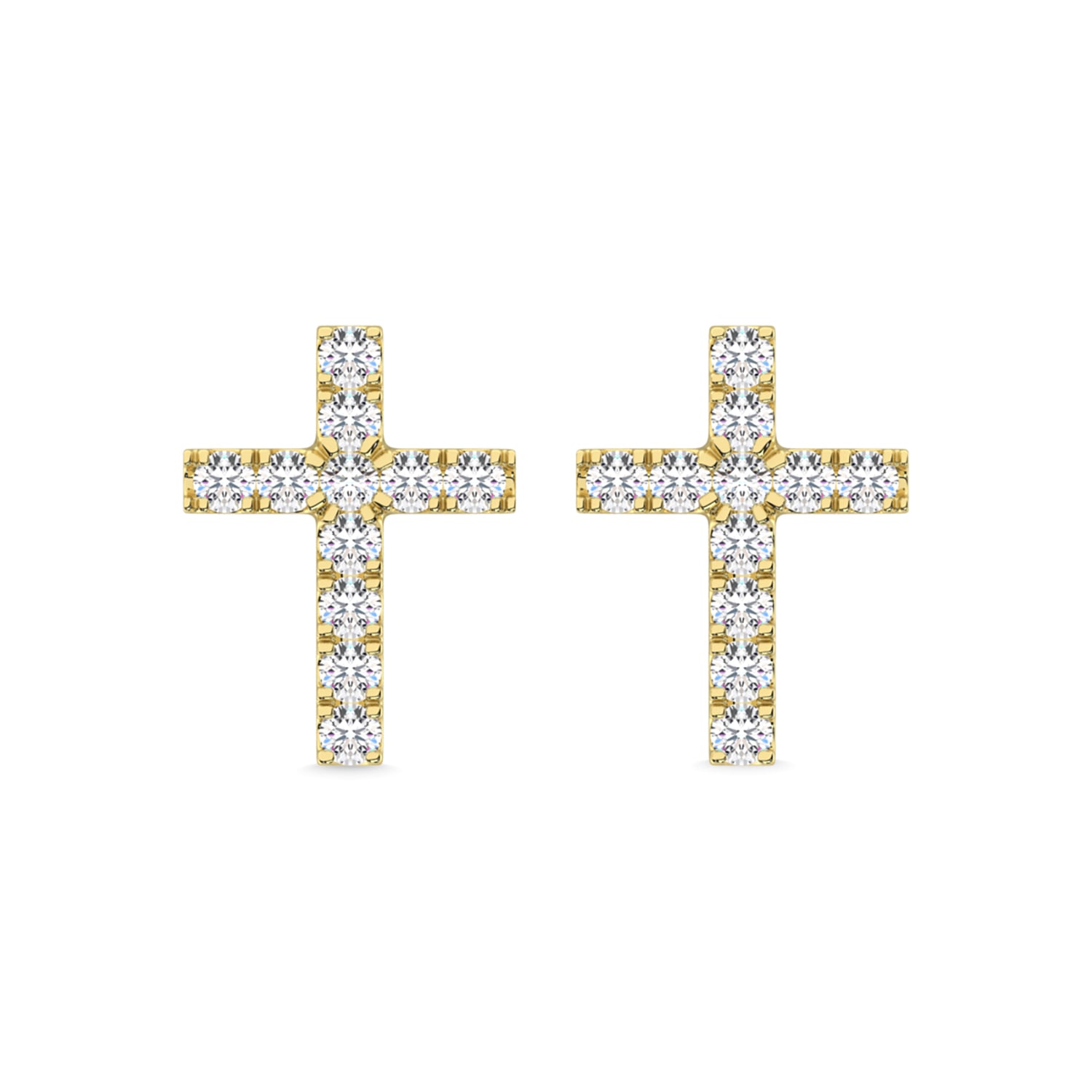 10K Yellow Gold Diamond 1/20 Ct.Tw. Fashion Earrings